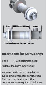 RinnaiArriva752 Flue Kit  - Options