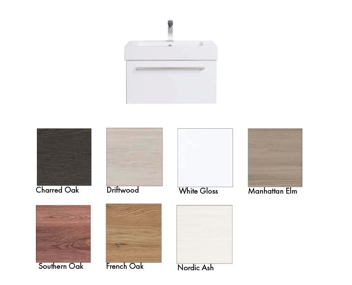 Raymor Tessa Vanity 600mm WH or FS